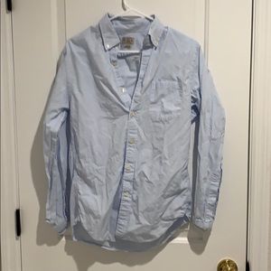 J crew woven shirt small slim blue